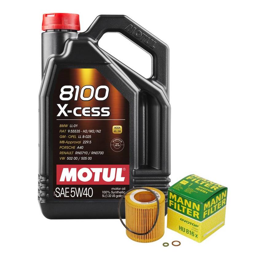 BMW Engine Oil Change Kit - Motul 11427953129 (5W-40) (X-CESS 8100)